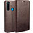 Funda de Cuero Cartera con Soporte Carcasa T05 para Xiaomi Redmi Note 8T Marron