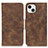 Funda de Cuero Cartera con Soporte Carcasa T06 para Apple iPhone 13 Mini Marron