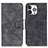 Funda de Cuero Cartera con Soporte Carcasa T06 para Apple iPhone 13 Pro Negro