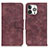 Funda de Cuero Cartera con Soporte Carcasa T06 para Apple iPhone 14 Pro Max Morado