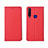 Funda de Cuero Cartera con Soporte Carcasa T06 para Huawei Honor 20 Lite Rojo