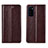 Funda de Cuero Cartera con Soporte Carcasa T06 para Huawei Honor V30 Pro 5G Marron