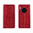 Funda de Cuero Cartera con Soporte Carcasa T06 para Huawei Mate 30 Pro 5G Rojo