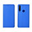 Funda de Cuero Cartera con Soporte Carcasa T06 para Huawei P Smart+ Plus (2019) Azul