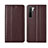 Funda de Cuero Cartera con Soporte Carcasa T06 para Huawei P40 Lite 5G Marron