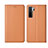 Funda de Cuero Cartera con Soporte Carcasa T06 para Huawei P40 Lite 5G Naranja