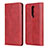 Funda de Cuero Cartera con Soporte Carcasa T06 para OnePlus 8 Rojo