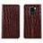 Funda de Cuero Cartera con Soporte Carcasa T06 para Xiaomi Redmi 10X 4G Marron