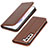 Funda de Cuero Cartera con Soporte Carcasa T06D para Samsung Galaxy S21 5G Marron