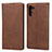 Funda de Cuero Cartera con Soporte Carcasa T07 para Samsung Galaxy Note 10 5G Marron