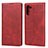 Funda de Cuero Cartera con Soporte Carcasa T07 para Samsung Galaxy Note 10 Rojo