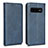 Funda de Cuero Cartera con Soporte Carcasa T07 para Samsung Galaxy S10 Azul