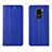 Funda de Cuero Cartera con Soporte Carcasa T07 para Xiaomi Redmi Note 9 Azul