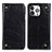 Funda de Cuero Cartera con Soporte Carcasa T08 para Apple iPhone 14 Pro Max Negro