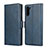 Funda de Cuero Cartera con Soporte Carcasa T08 para Samsung Galaxy Note 10 Azul