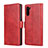 Funda de Cuero Cartera con Soporte Carcasa T08 para Samsung Galaxy Note 10 Rojo