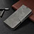 Funda de Cuero Cartera con Soporte Carcasa T08 para Samsung Galaxy Note 20 5G Gris