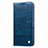 Funda de Cuero Cartera con Soporte Carcasa T08 para Xiaomi Redmi Note 9 Azul