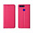 Funda de Cuero Cartera con Soporte Carcasa T09 para Huawei Honor V20 Rosa Roja