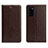 Funda de Cuero Cartera con Soporte Carcasa T09 para Huawei Honor V30 Pro 5G Marron