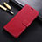 Funda de Cuero Cartera con Soporte Carcasa T09 para Oppo Find X2 Rojo