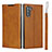 Funda de Cuero Cartera con Soporte Carcasa T09 para Samsung Galaxy Note 10 5G Naranja