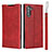 Funda de Cuero Cartera con Soporte Carcasa T09 para Samsung Galaxy Note 10 5G Rojo