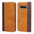 Funda de Cuero Cartera con Soporte Carcasa T09 para Samsung Galaxy S10 5G Naranja