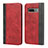 Funda de Cuero Cartera con Soporte Carcasa T09 para Samsung Galaxy S10 5G Rojo