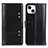 Funda de Cuero Cartera con Soporte Carcasa T10 para Apple iPhone 13 Mini Negro