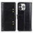 Funda de Cuero Cartera con Soporte Carcasa T10 para Apple iPhone 14 Pro Max Negro