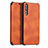 Funda de Cuero Cartera con Soporte Carcasa T10 para Huawei P20 Pro Naranja