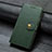 Funda de Cuero Cartera con Soporte Carcasa T10 para Oppo K7 5G Verde