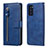 Funda de Cuero Cartera con Soporte Carcasa T10 para Samsung Galaxy Note 20 5G Azul