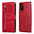 Funda de Cuero Cartera con Soporte Carcasa T10 para Samsung Galaxy Note 20 5G Rojo