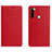 Funda de Cuero Cartera con Soporte Carcasa T10 para Xiaomi Redmi Note 8 (2021) Rojo