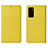 Funda de Cuero Cartera con Soporte Carcasa T11 para Huawei Honor V30 Pro 5G Amarillo