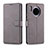 Funda de Cuero Cartera con Soporte Carcasa T11 para Huawei Mate 30 Pro 5G Gris