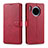 Funda de Cuero Cartera con Soporte Carcasa T11 para Huawei Mate 30 Pro 5G Rojo