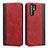 Funda de Cuero Cartera con Soporte Carcasa T11 para Huawei P30 Pro Rojo