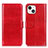 Funda de Cuero Cartera con Soporte Carcasa T12 para Apple iPhone 13 Rojo