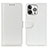 Funda de Cuero Cartera con Soporte Carcasa T12 para Apple iPhone 14 Pro Blanco