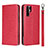 Funda de Cuero Cartera con Soporte Carcasa T12 para Huawei P30 Pro New Edition Rojo