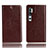 Funda de Cuero Cartera con Soporte Carcasa T12 para Xiaomi Mi Note 10 Pro Marron