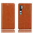 Funda de Cuero Cartera con Soporte Carcasa T12 para Xiaomi Mi Note 10 Pro Naranja