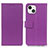 Funda de Cuero Cartera con Soporte Carcasa T14 para Apple iPhone 13 Mini Morado