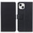 Funda de Cuero Cartera con Soporte Carcasa T14 para Apple iPhone 13 Negro