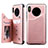 Funda de Cuero Cartera con Soporte Carcasa T14 para Huawei Mate 30 Pro 5G Oro Rosa