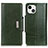 Funda de Cuero Cartera con Soporte Carcasa T15 para Apple iPhone 13 Verde