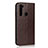 Funda de Cuero Cartera con Soporte Carcasa T15 para Xiaomi Redmi Note 8 (2021) Marron